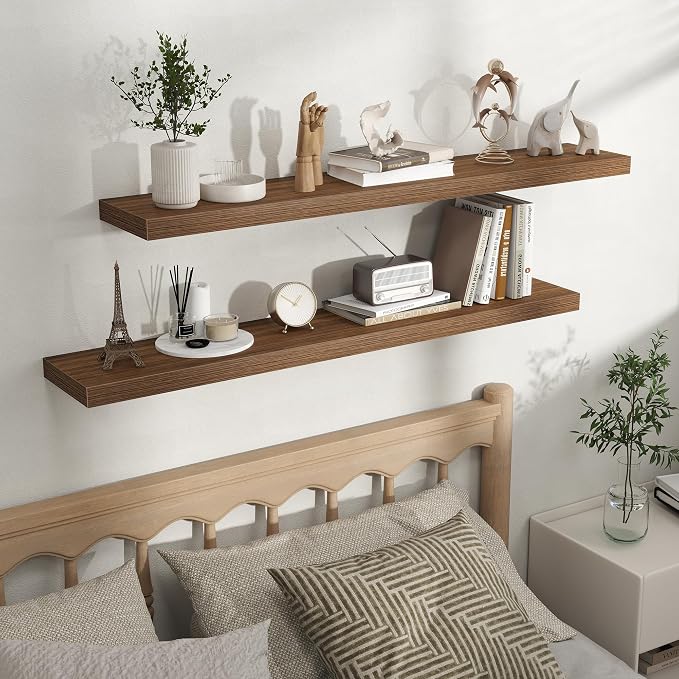 Fun Memories Rustic Wood Floating Shelves - Image 5