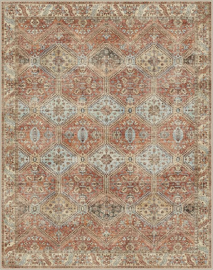 GENIMO 9x12 Area Rugs for Living Room, Machine Washable Non Slip Rugs, Low Pile - Image 4