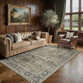 PureCozy Vintage Area Rug 5x7 Brown Soft Washable Living Room Large Carpet Non by PureCozy