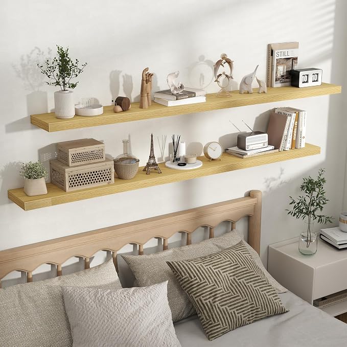 Fun Memories Rustic Wood Floating Shelves - Image 5