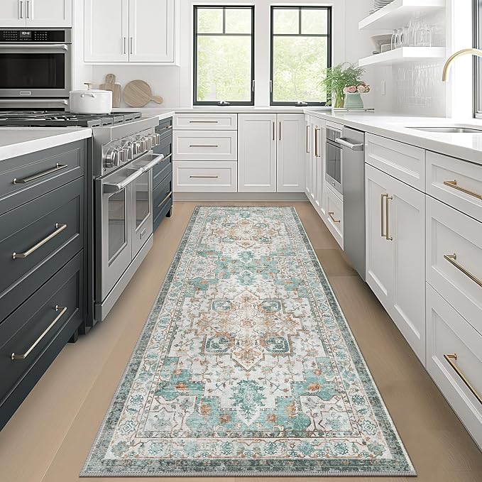 GENIMO 2‘6“x10 Runner Rugs for Hallway, Machine Washable Non Slip Vintage Rugs - Image 2