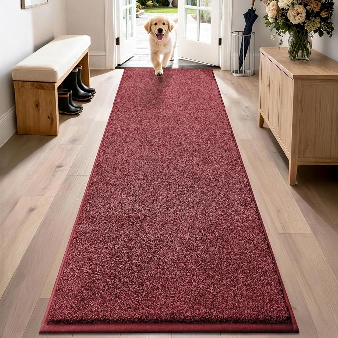 PURRUGS Dirt Trapping Door Mat 24" x 84", Non-Slip Machine Washable Entryway Rug by PURRUGS