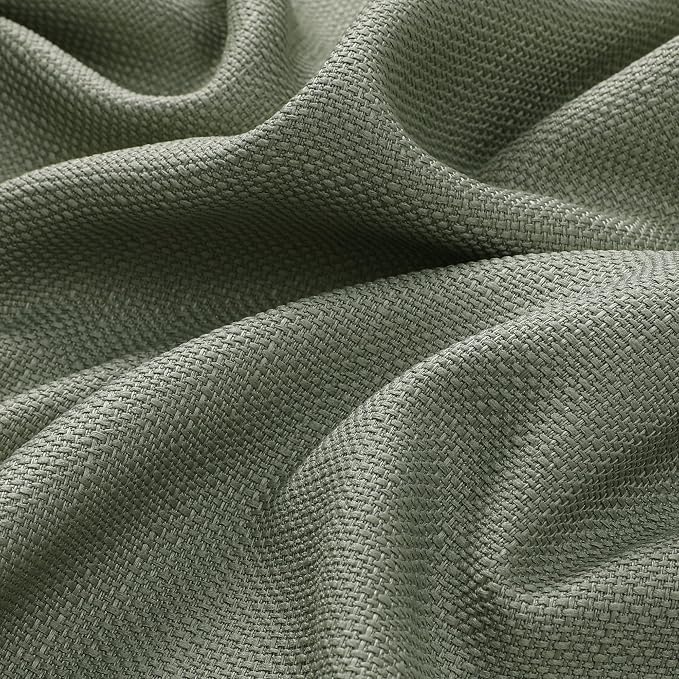 Chyhomenyc Bennet 2 Panels Light Green Kitchen Curtains Tier 24 Inch Length - Image 8