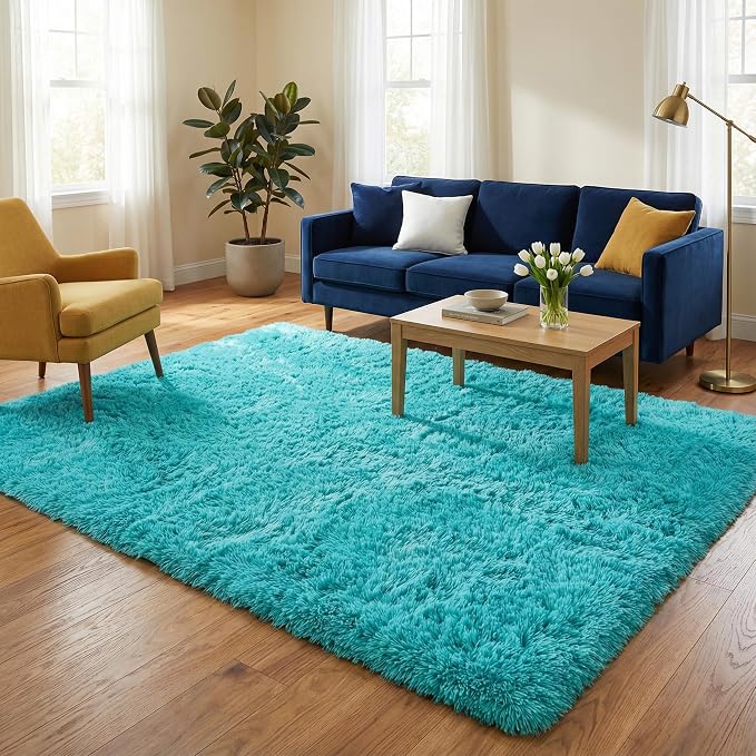 Merelax Soft Modern Indoor Large Shaggy Rug - Image 3