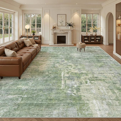 10x14 Area Rugs for Living Room, Non Slip Machine Washable Vintage Rugs by Soalmost