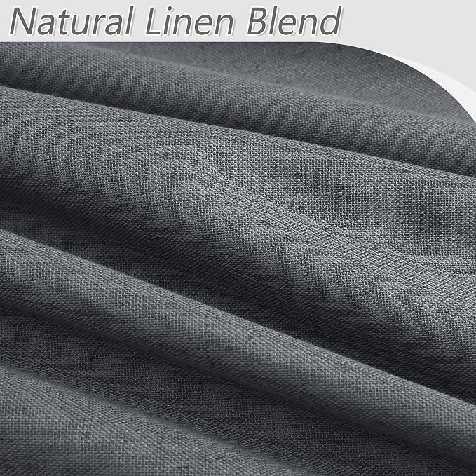 Guken 100% Blackout Curtains 96 Inch Length 2 Panels Set - Image 3