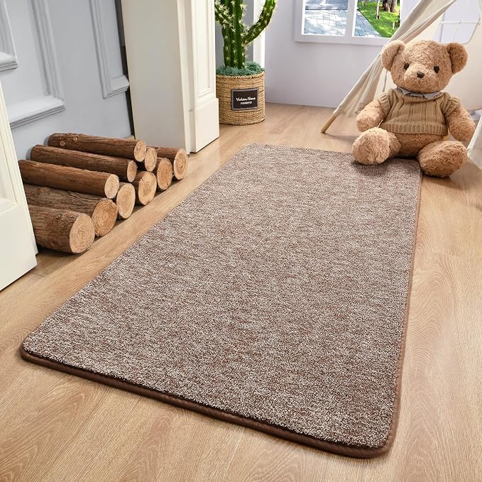 Keeko Soft 2x4 Small Runner Rug Brown, Bedside Rugs by Keeko