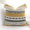 BlissBlush Yellow Mustard Decorative Throw Pillow Cover 20x20 Square Boho by BlissBlush