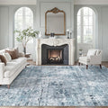 Abstract Rug 8x10 Large Living Room Rugs Neutral Modern Washable Area Rugs by Soalmost