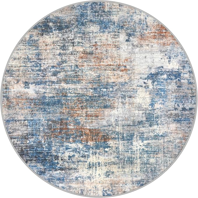 IOHOUZE Round Area Rug 5 Ft Circle Entryway Rugs Round Washable Door Mat Indoor - Image 9