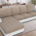 H.VERSAILTEX Sectional Couch Covers 1 Piece Chaise Slipcover L Shape Separate by HVERSAILTEX