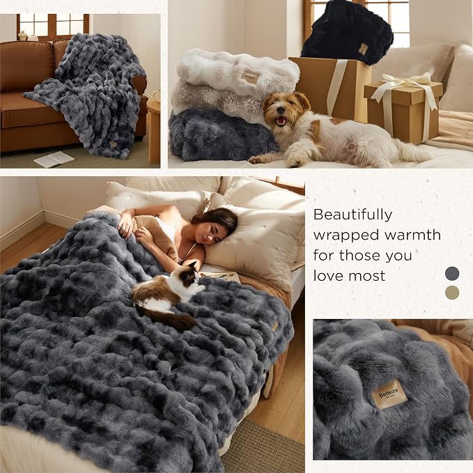 Bedsure GentleSoft Fluffy Fuzzy Twin Blanket, Soft Cozy Fleece Faux Fur Blanket - Image 5