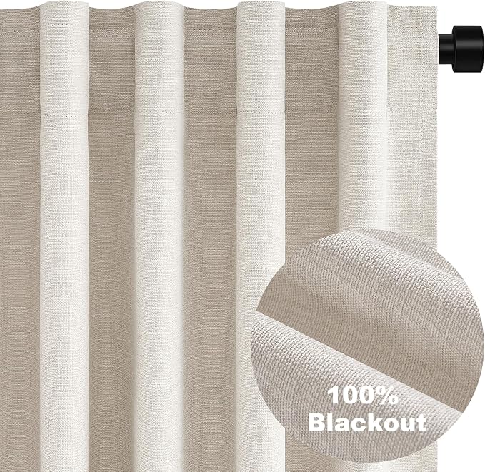 Topfinel Extra Wide 70 Inch Length Blackout Curtains 108 Inches Long 2 Panels - Image 9