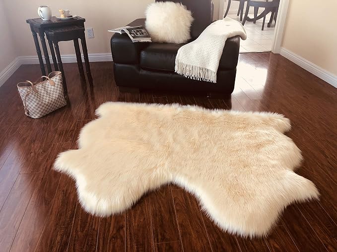 Free Shape Luxury Soft Fluffy Shag Area Rug Double Side by Side 3'x4', 90x120cm - Image 5