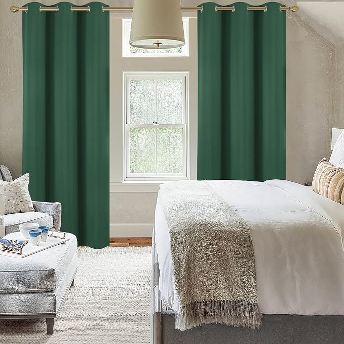 Diraysid Green Grommet Blackout Curtains - Image 6