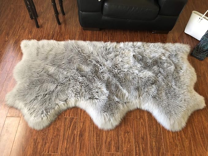 Free Shape Luxury Soft Fluffy Shag Area Rug Triple Side by Side 3'x6', 90x180cm - Image 5
