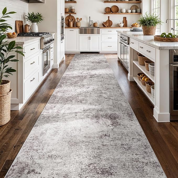 3x16 Washable Hallway Runner Rug – Abstract Non-Slip Mat - Image 2