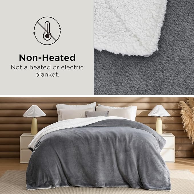 Bedsure GentleSoft Sherpa Fleece King Blankets - Image 2