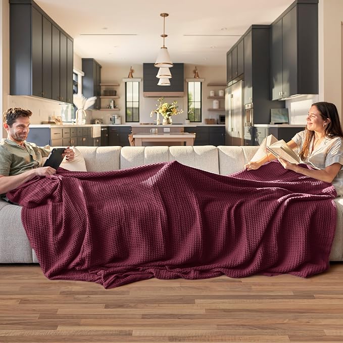 Bedsure Gentlesoft 100% Cotton Blanket Queen Size - Image 2