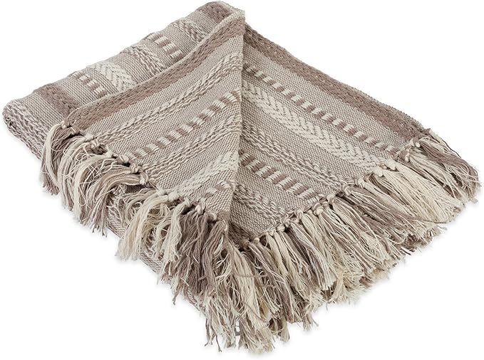 DII Braided Striped Decorative Throw Blanket by DII