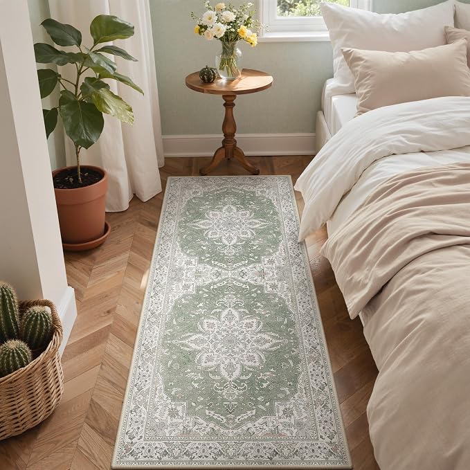 GENIMO 2'6''x8 Washable Vintage Runner Rug - Image 2
