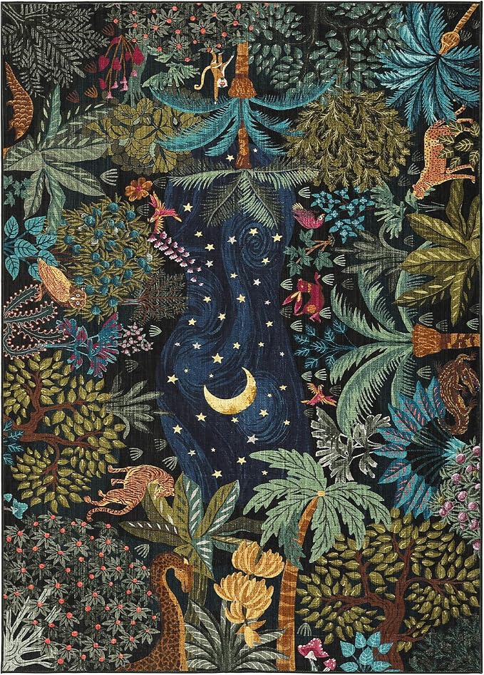 GarveeHome Area Rugs 8x10 for Living Room, Jungle Animal Large Washable Rug - Image 8