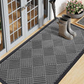 Smiry Front Door Mat Outside Entrance, Heavy Duty Outdoor Indoor Natural Rubber by Smiry
