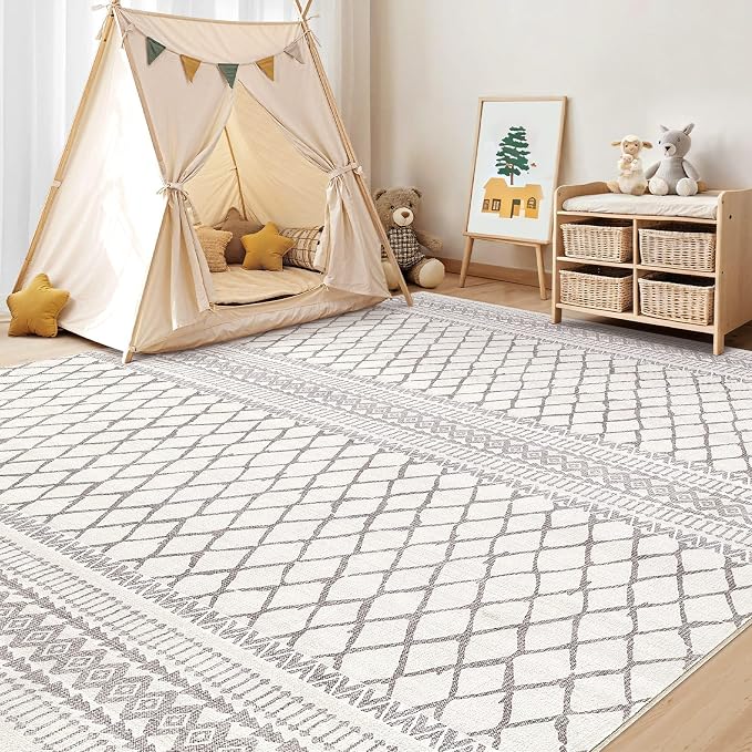 cotiled 5x7 Area Rug Living Room: Washable Boho Rugs - Image 8