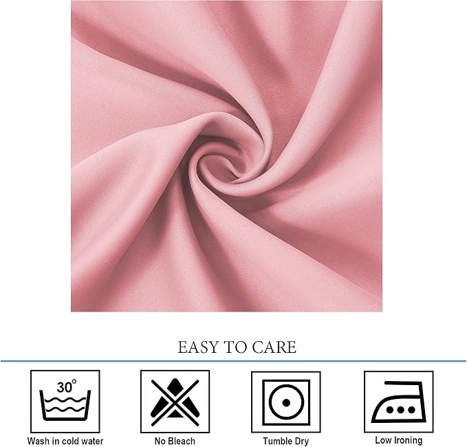 Diraysid Pink Grommet Blackout Curtains - Image 4