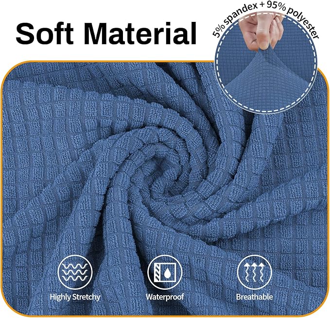 Asnomy Couch Covers for 3 Cushion Couch Stretch Sofa Covers Slipcovers - Image 3