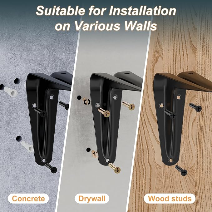 SKYSEN Floating Shelves for Wall Set of 6, 15.7in Wood Wall Shelf for Decor - Image 5