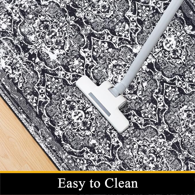 Vaukki Living Room Rug, Vintage Shaggy Soft Laundry Rug, Non Slip Kitchen Area - Image 7