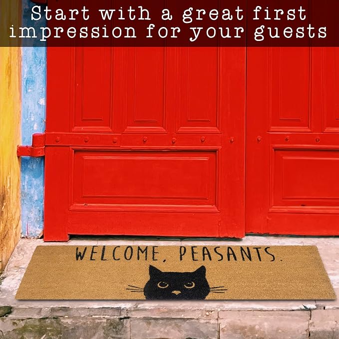 MAINEVENT Welcome Peasants Cat Doormat 50x15 Inch, Large Welcome Mat - Image 6