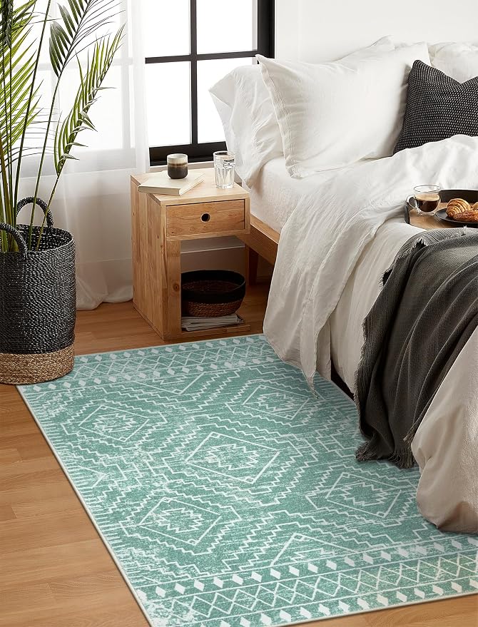 Wonnitar Moroccan 3x5 Area Rug, Sage Green Rug - Image 7