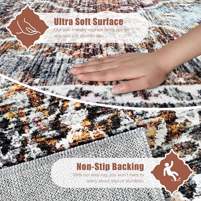 YARNSCAPE 2'6'' x 8' Washable Area Rug - Image 6