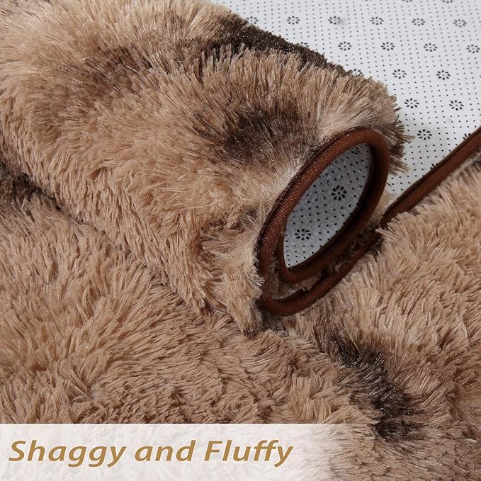 CAROMIO 9x12 Fluffy Area Rugs for Living Room Modern Plush and Thick Faux Fur - Image 5