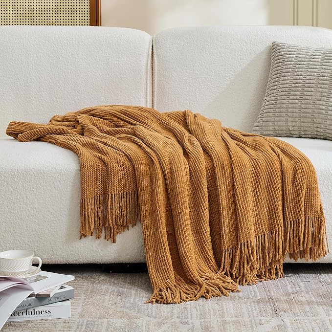 inhand Brown Throw Blanket for Couch Bed, Fall Home Decorative Soft Chunky - Image 7