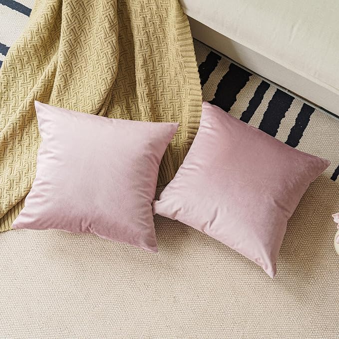 NiNi ALL Decorative Throw Pillow Covers Pack of 2, Velvet Throw Pillow Cases - Image 4