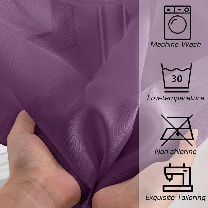 OWENIE Sheer Curtains 72 Inches Long 2 Panels Set, Transparent Light Filtering - Image 5