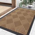 Smiry Front Door Mat Outside Entrance, Heavy Duty Outdoor Indoor Natural Rubber by Smiry
