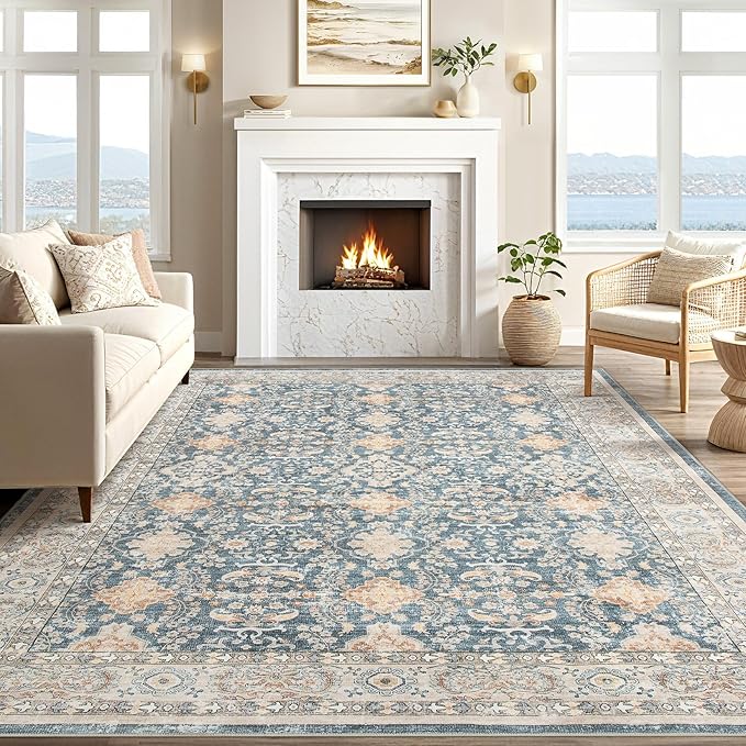 Vintage Living Room Area Rug 5x8 - Image 6