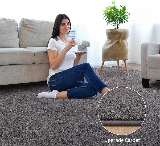 Keeko 4x6 Area Rugs for Living Room, Soft Modern Memory Foam Bedroom Rug - Image 2