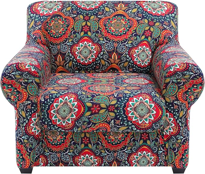 hyha Couch Covers, Chair/Sofa Covers, Floral Pattern, 2 Pieces, Armchair by hyha