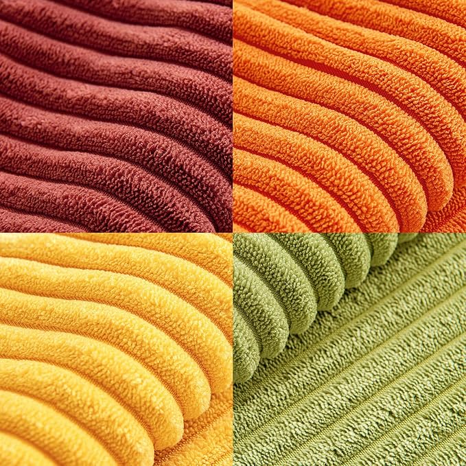 MIULEE Burnt Orange Decorative Throw Pillow Covers 20x20 Inch Set of 4 Boho - Image 6