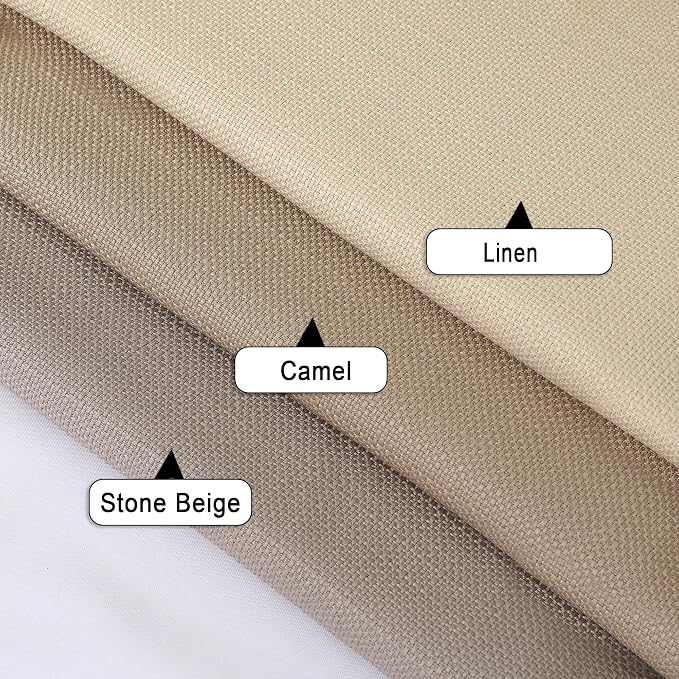 Chyhomenyc Linen Curtains 78 Inch Length 2 Panels Set, Faux Linen Textured - Image 6