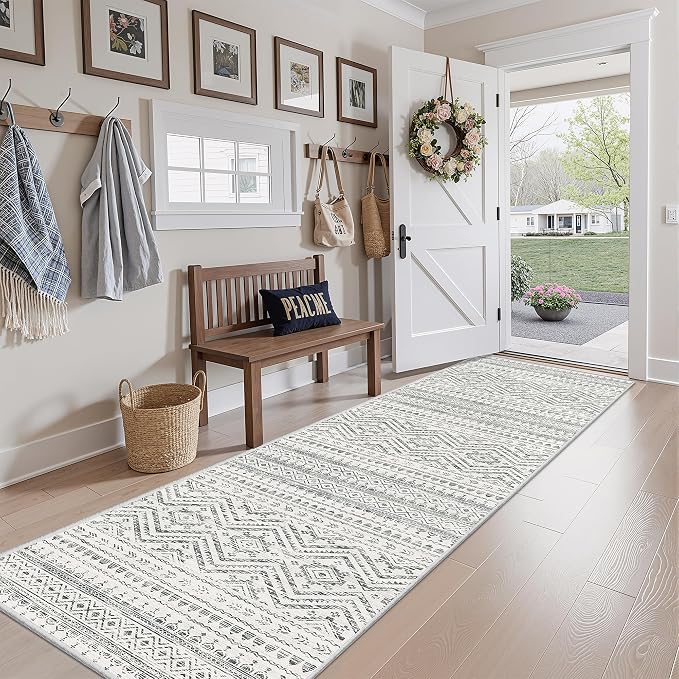 Miukiki 2x8 Runner Rug Moroccan Washable Hallway Runner Rug Non Slip Indoor - Image 5