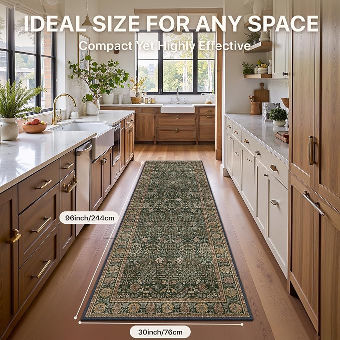 Bavni Washable Rug Runners for Hallways-Vintage Runner Rug 2'6''x8 Low Pile - Image 9