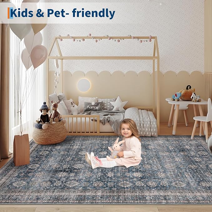 GarveeHome 5x7 Area Rugs for Living Room Machine Washable Vintage Boho Carpet - Image 7