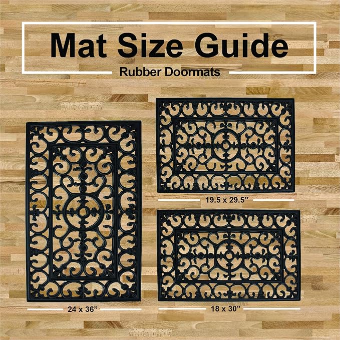 DII Rubber Doormats Collection All Weather, Wrought Iron - Image 14