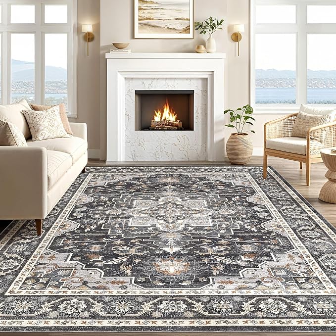 Vintage Living Room Area Rug 5x8 - Image 5